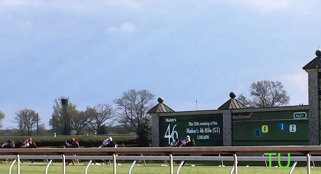 Miss Temple City, winning the Maker's 46 Mile Stakes at Keeneland
