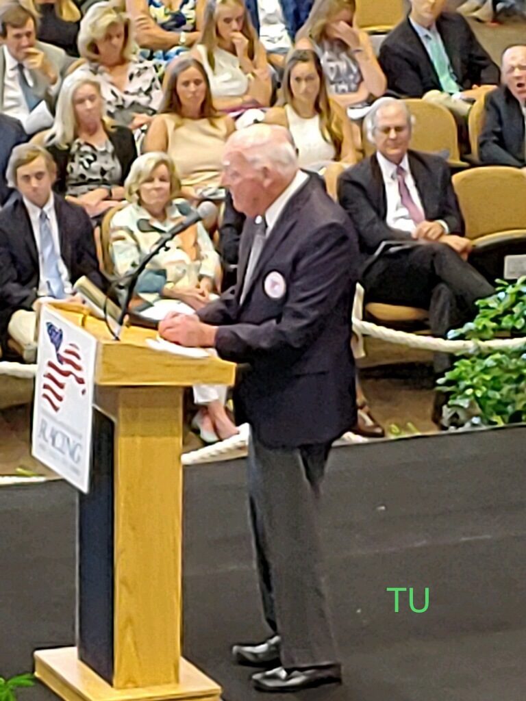 Mr. James E. Ted Bassett III speaks for the Pillars of the Turf inductio