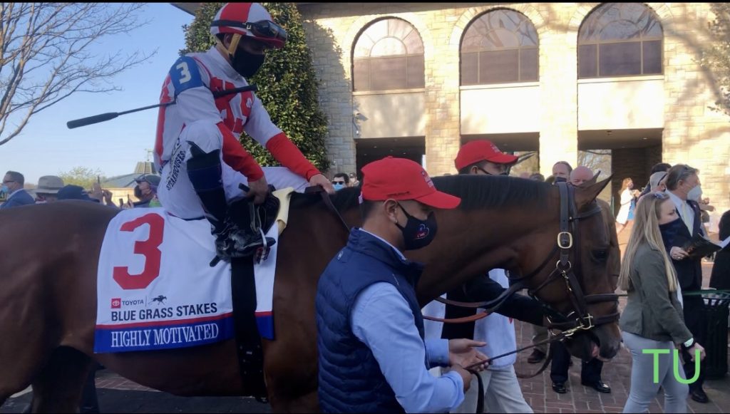 Highly Motivated was a very close second in the Blue Grass Stakes. He will be hard to beat in the Kentucky Derby!